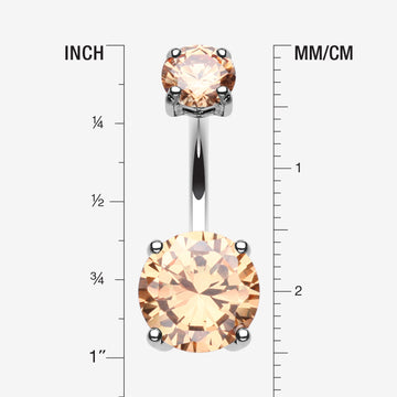 Detail View 1 of Brilliant Gem Sparkle Belly Ring-Topaz